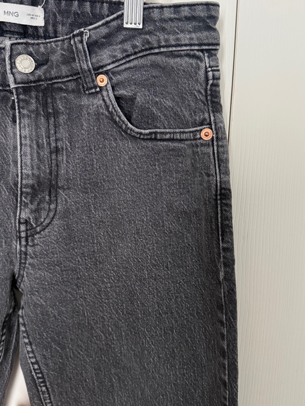 Mango Grey Straight Leg Jeans - Picture 4 of 5